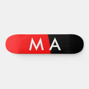 Skateboard Monograma simple añada su letra de nombre man mini