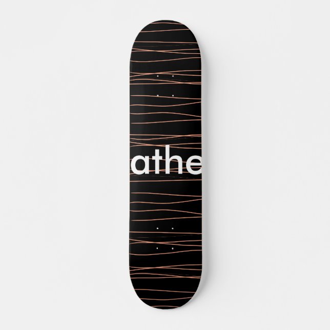 Skateboard Monograma simple añada su letra de nombre man mini (Anverso )