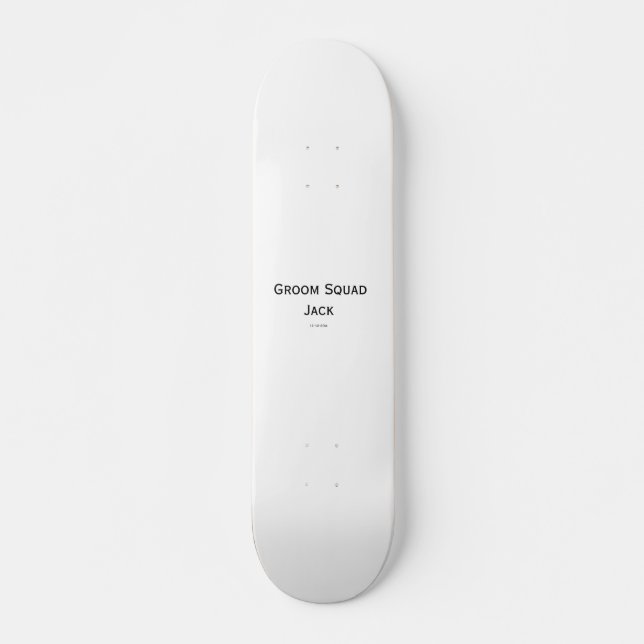 Skateboard monograma simple personalizado añada su nombre bod (Anverso )
