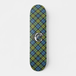 Skateboard Monograma Tartán Campbell Plaid extremo