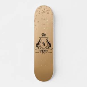 Skateboard Monogramado de oro