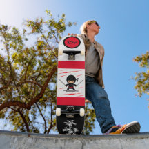 Skateboard Monogramado Japonés Ninja