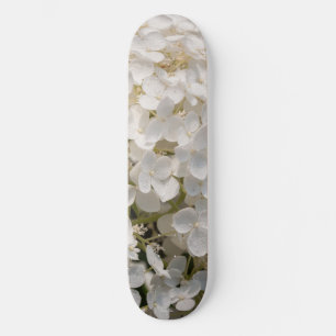 Skateboard Monopatín, flores blanca
