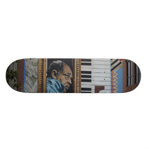 Skateboard Monopatín, mural de la pared de Duke Ellington, D