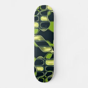 Skateboard Monopatín, verde chartreuse de la cal del viraje