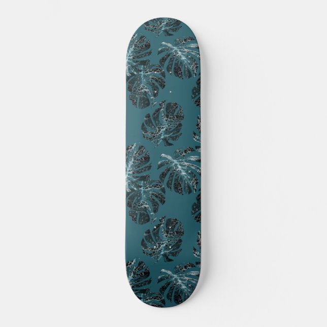 Skateboard Monstera Leo Estampado Animal Glam 1 (Anverso)