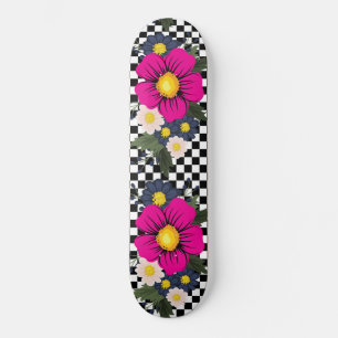 Skateboard Montado y flores