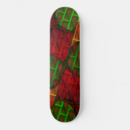 Skateboard Montaje de imágenes diferentes, ladrillo, rojo, ve