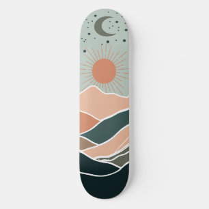 Skateboard Montañas Sun y Moon