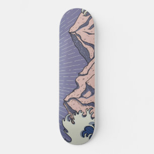 Skateboard Montañas y olas