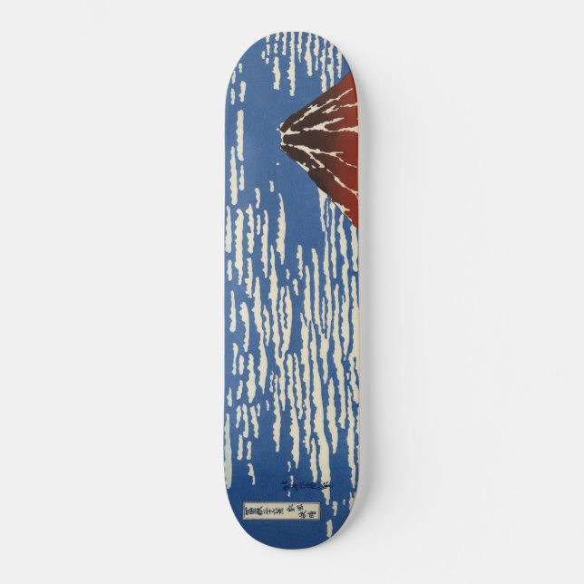 Skateboard Monte Fuji en clima transparente (Fuji rojo) (Hoku (Anverso)