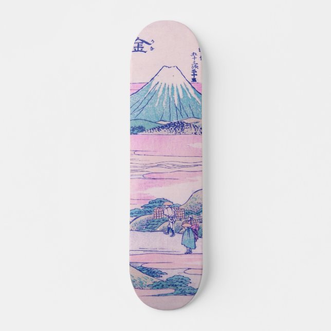 Skateboard Monte Fuji Ukiyo-e Arte de época japonés (Anverso )