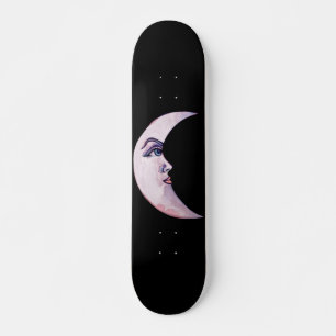 Skateboard Moon face MoonChild Art Moon Child