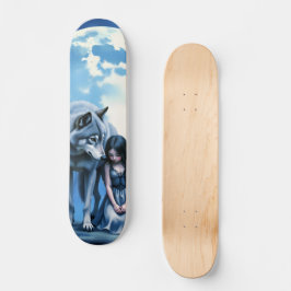 Skateboard Moonlit Bond – The Wolf and the Gothic Fairy.  