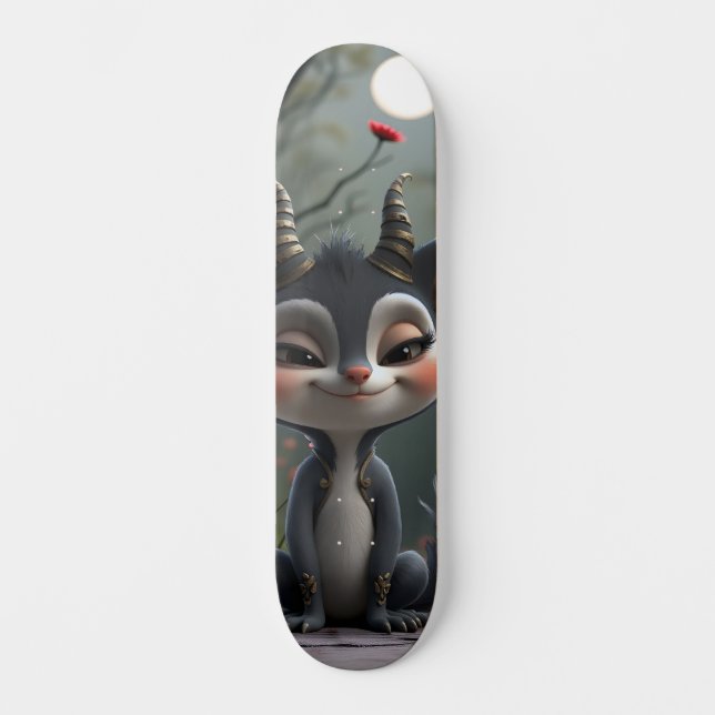 Skateboard Moonlit Mischief Forest Spirit of Crimson Bloom.  (Anverso)
