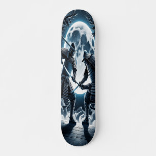 Skateboard Moonlit Samurai Duel