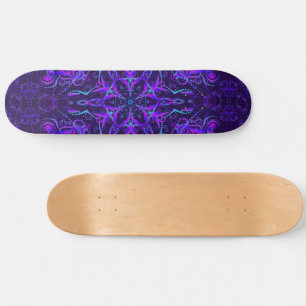 Skateboard Morado Aqua Blue Black Beautiful