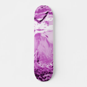 Skateboard Morado de flores de vidrio