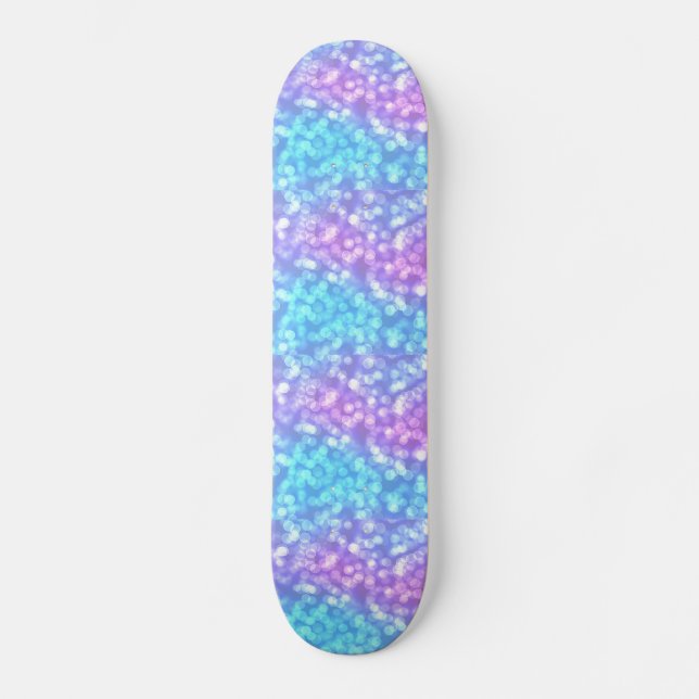 Skateboard Morado y azul afilado (Anverso)