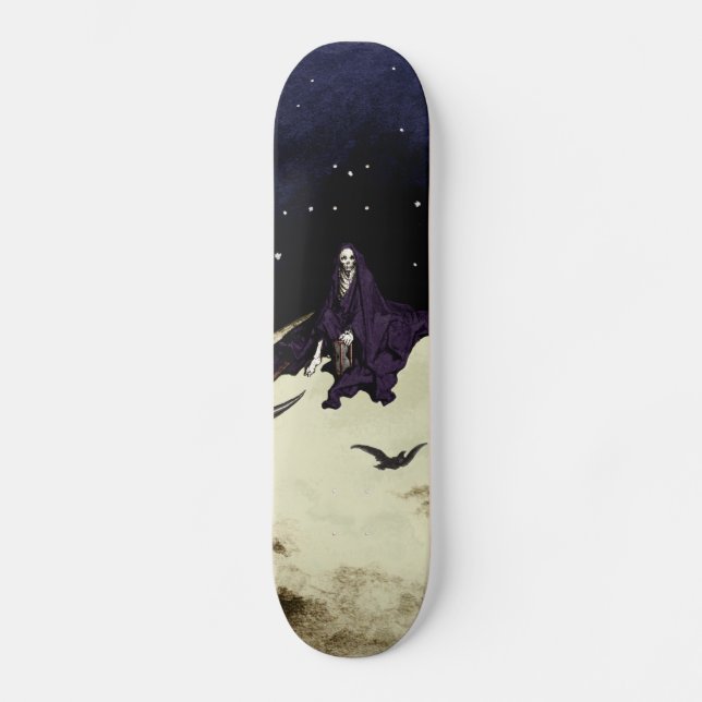 Skateboard Mortalidad y luna (Anverso)