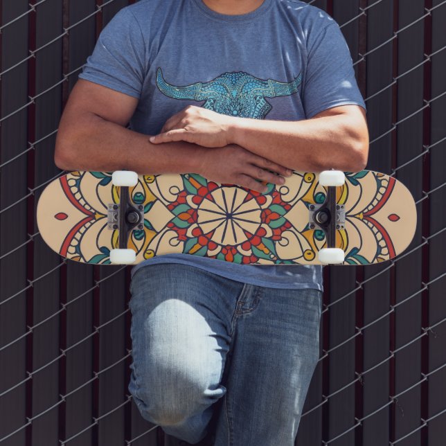 Skateboard Mosaico árabe marroquí (Exterior 3)
