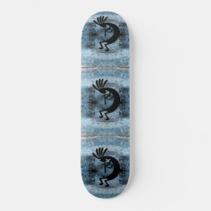 Skateboard Mosaico azul del desierto del suroeste de Kokopell
