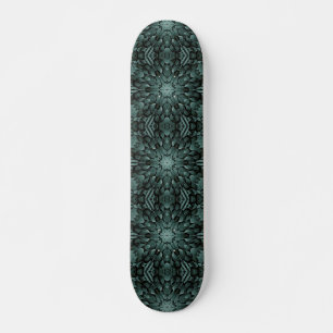Skateboard Mosaico de piedra geométrica con estrella de punta