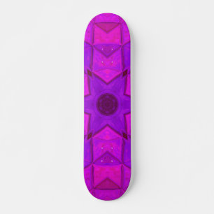 Skateboard Mosaico Kaleidoscope Flor rosa