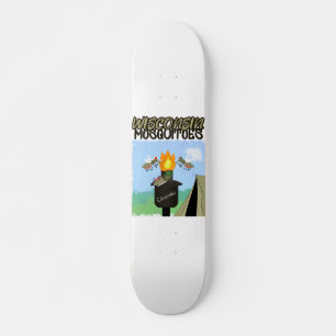 Skateboard Mosquitos de Wisconsin Dibujo Animado - Camping po
