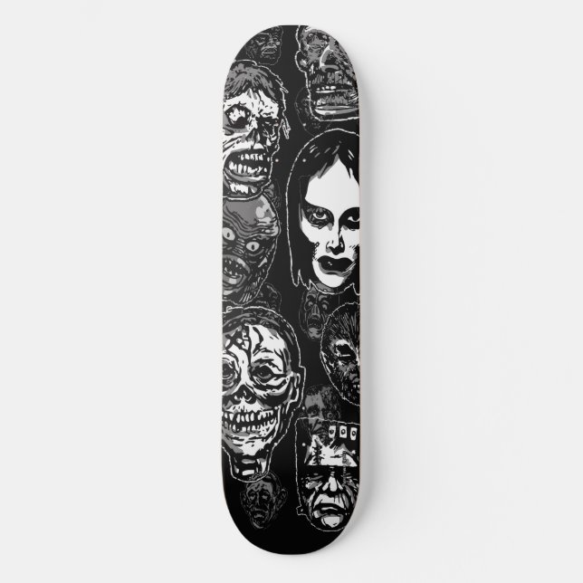 Skateboard Mostrador de máscaras de monstruos - Maple de la c (Anverso)