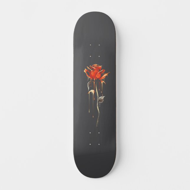 Skateboard Mostrador panorámico grunge Rosa con problemas de  (Anverso)