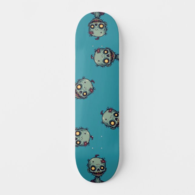 Skateboard Motif zombie bleu (Anverso)
