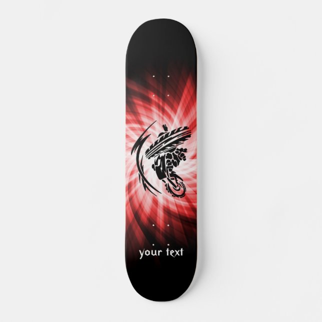 Skateboard Motocrós rojo (Anverso)