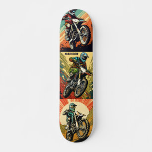 Skateboard Motocross de nombre personalizado