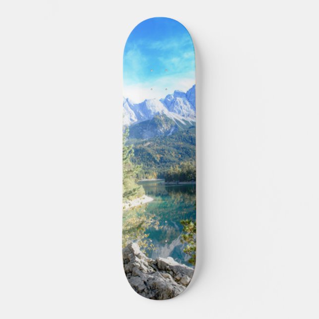 Skateboard Mountain Lake Bliss #3 #cabin #decoración #wall #a (Anverso)