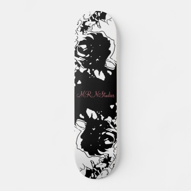 Skateboard MRNStudios Doodle de flores (Anverso)