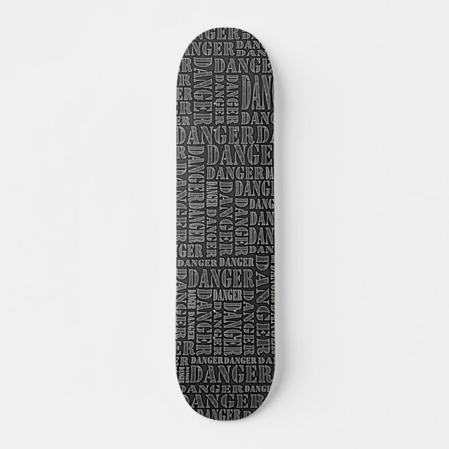 Skateboard Muchos peligros III - Negro (Anverso )