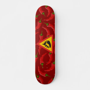 Skateboard Muestra del peligro del pimiento picante