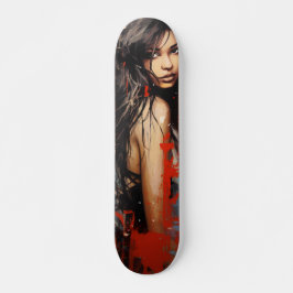 Skateboard Mujer de arte urbano