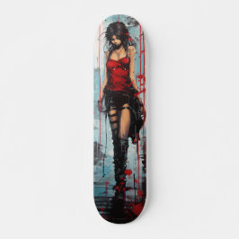 Skateboard Mujer de arte urbano