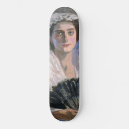 Skateboard Mujer elegante con ventilador negro (Fujishima Tak