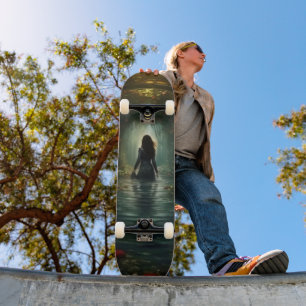 Skateboard Mujer en el misterioso túnel