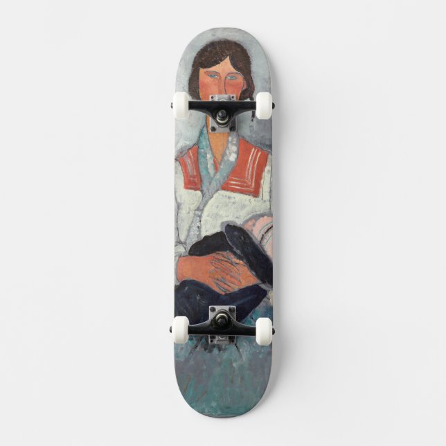 Skateboard Mujer gitana con bebé, 1919 (aceite sobre lienzo) (Anverso)