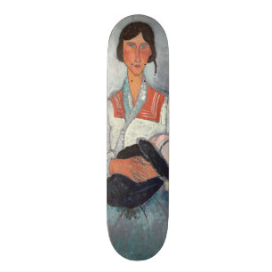 Skateboard Mujer gitana con bebé, 1919 (aceite sobre lienzo)
