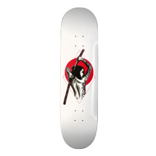Skateboard Mujer guerrera japonesa