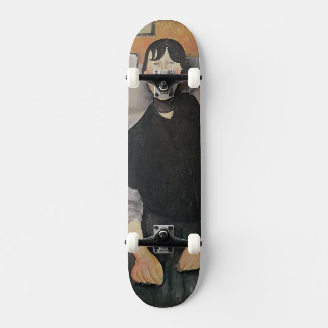 Skateboard Mujer joven de la gente (Anverso)