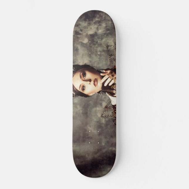 Skateboard - Mujeres de arte Steampunk (Anverso)