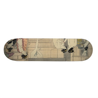 Skateboard Mujeres de la casa de baños de Torii Kiyonaga