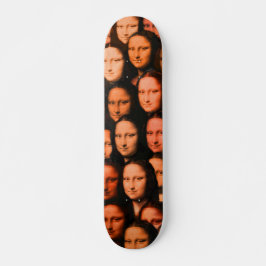 Skateboard Multi-Mona en el naranja - estilo 70s