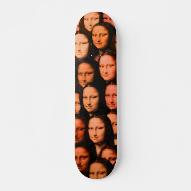 Skateboard Multi-Mona en el naranja - estilo 70s (Anverso )